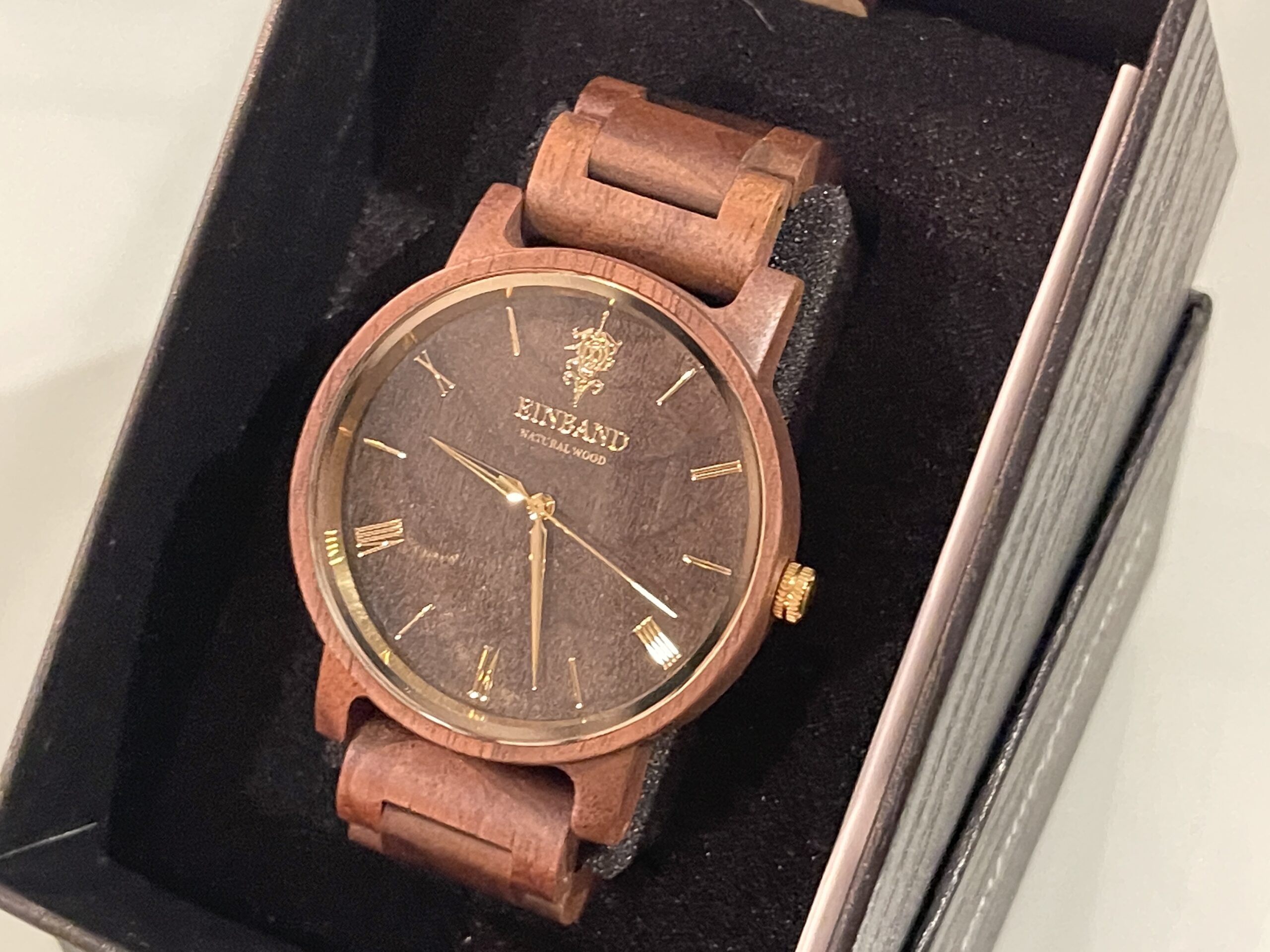 EINBAND Reise Walnut & Gold 木製腕時計