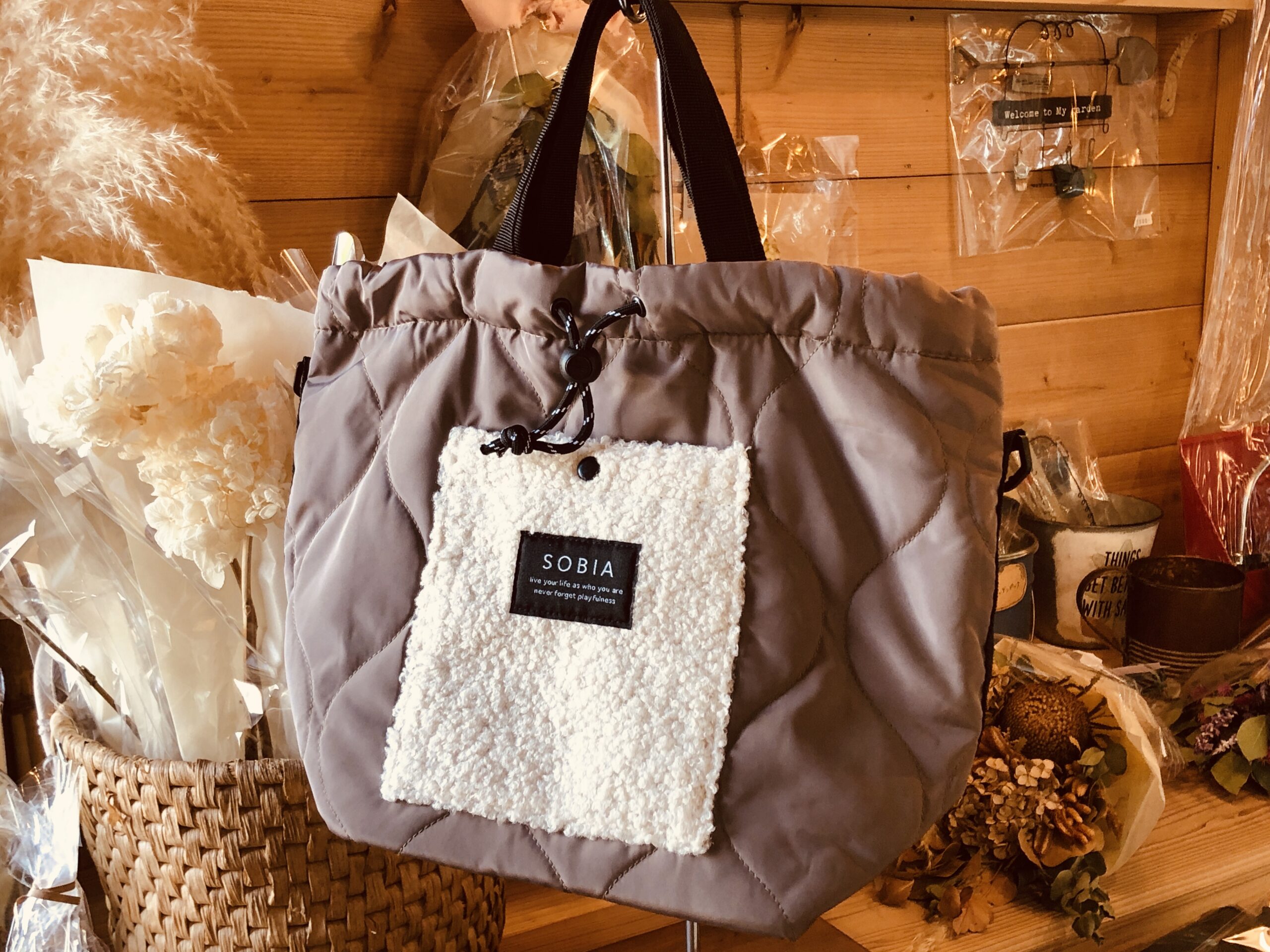 キルトボアドロストショルダーバッグ