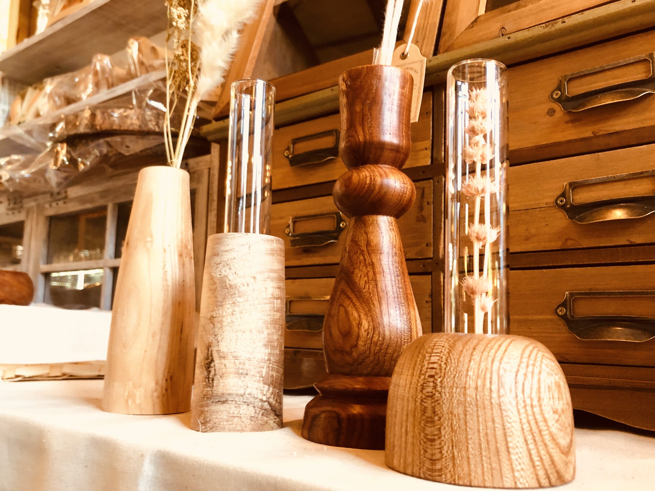 ウッドフラワーベース