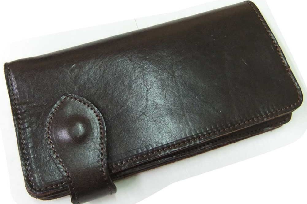 本牛革プレーンロングウォレット