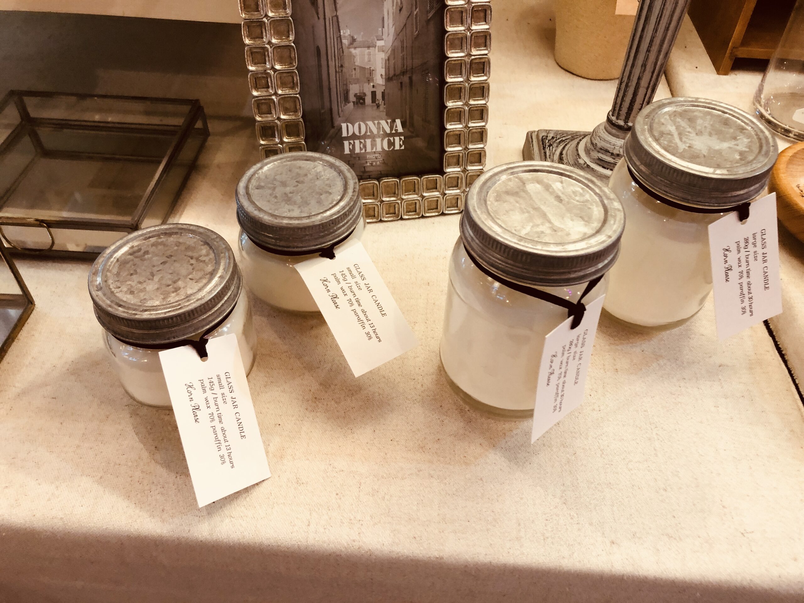 ガラスジャーキャンドル