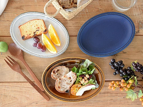 ドットリム21.2cmオーバルトレー