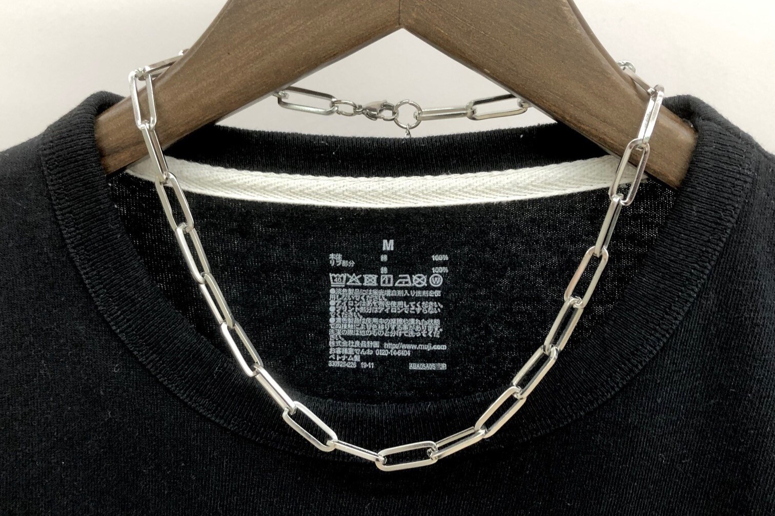 楕円 ステンレス　チェーンネックレス