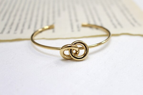 ダブルサークルポイントメタルバングル