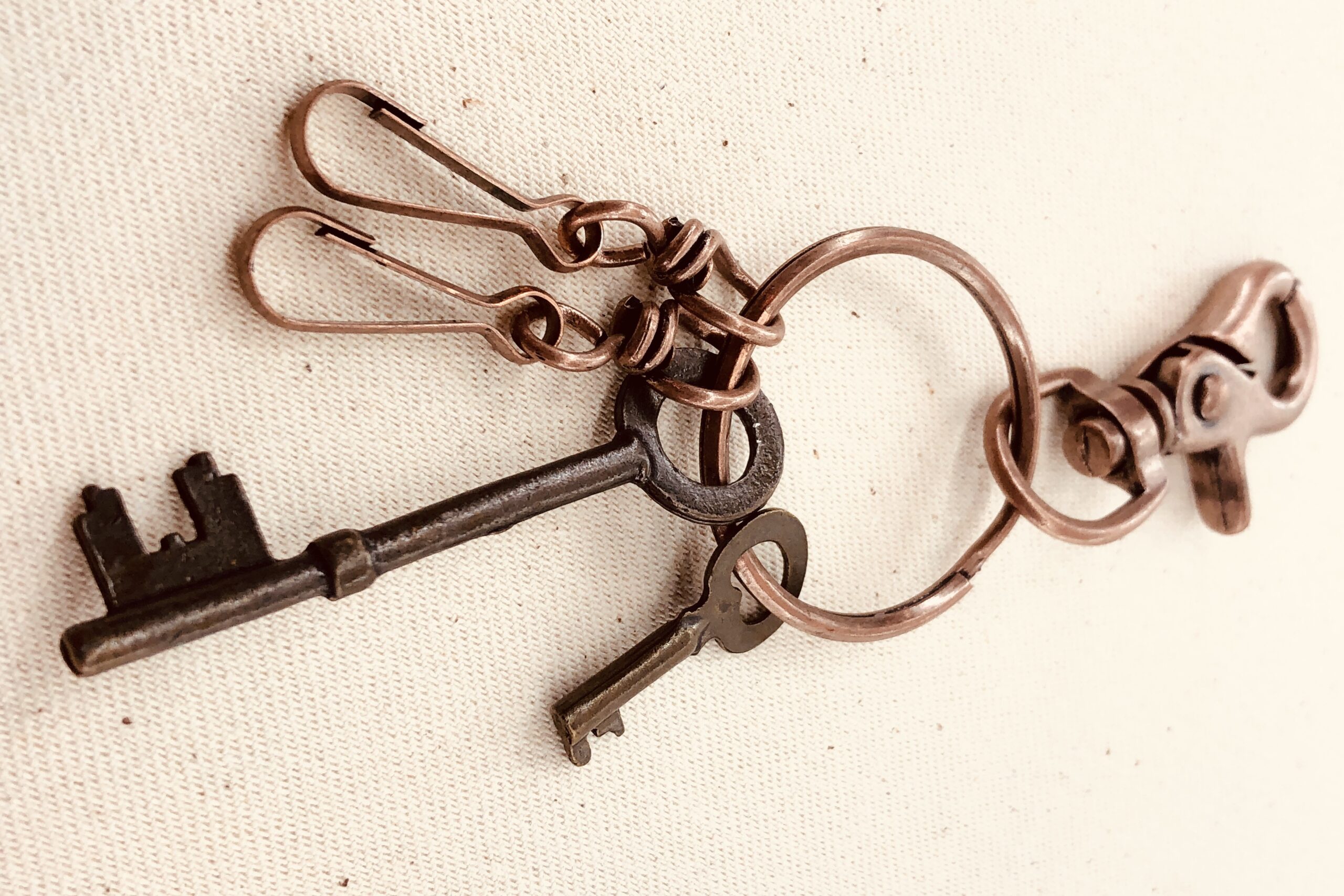 キーリングキーホルダー　カギ2個