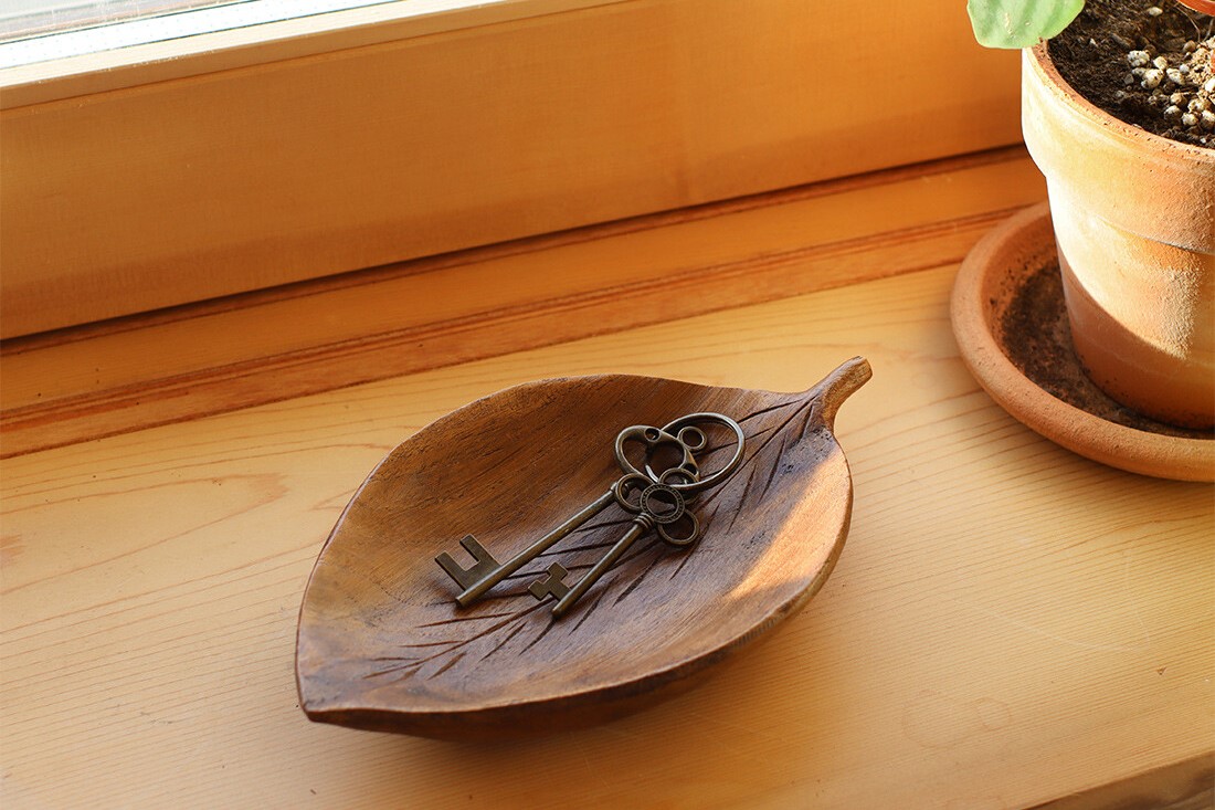 チーク リーフトレイ