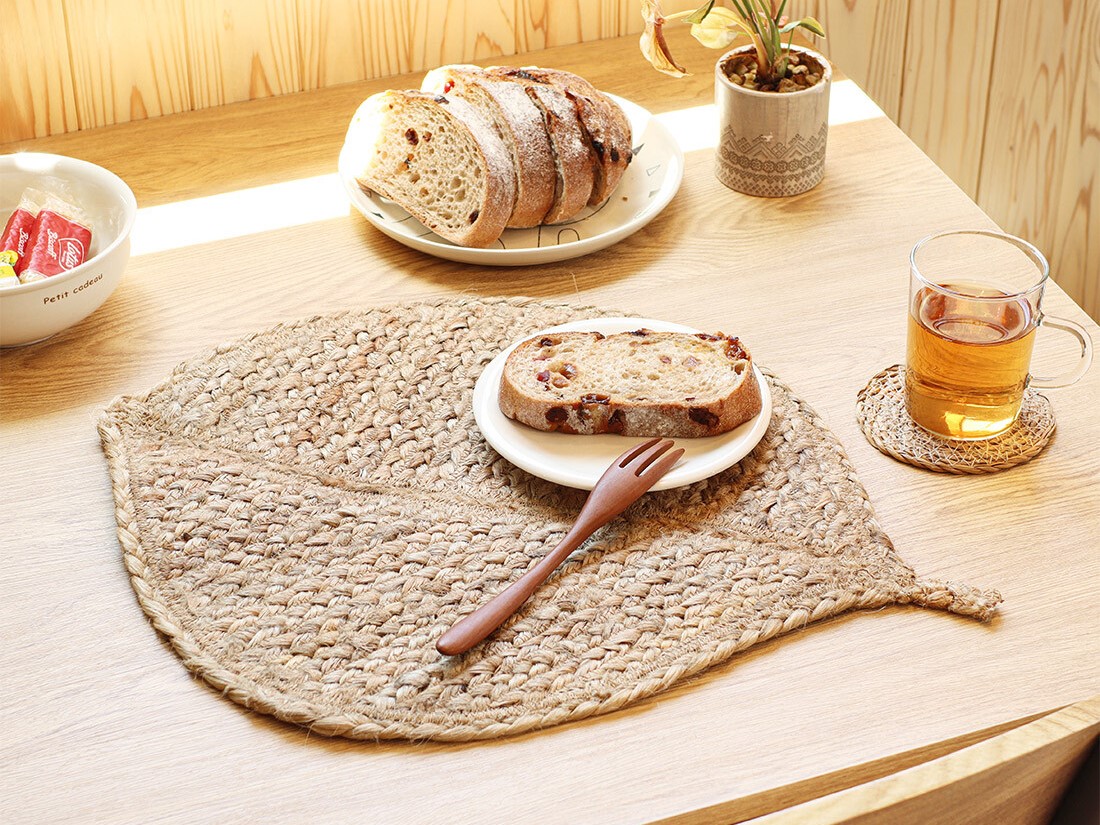 ジュートランチマット リーフ