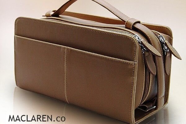 ダブルファスナー式セカンドバッグ