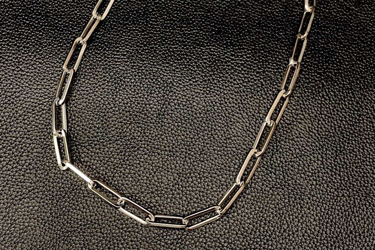 楕円 ステンレス　チェーンネックレス