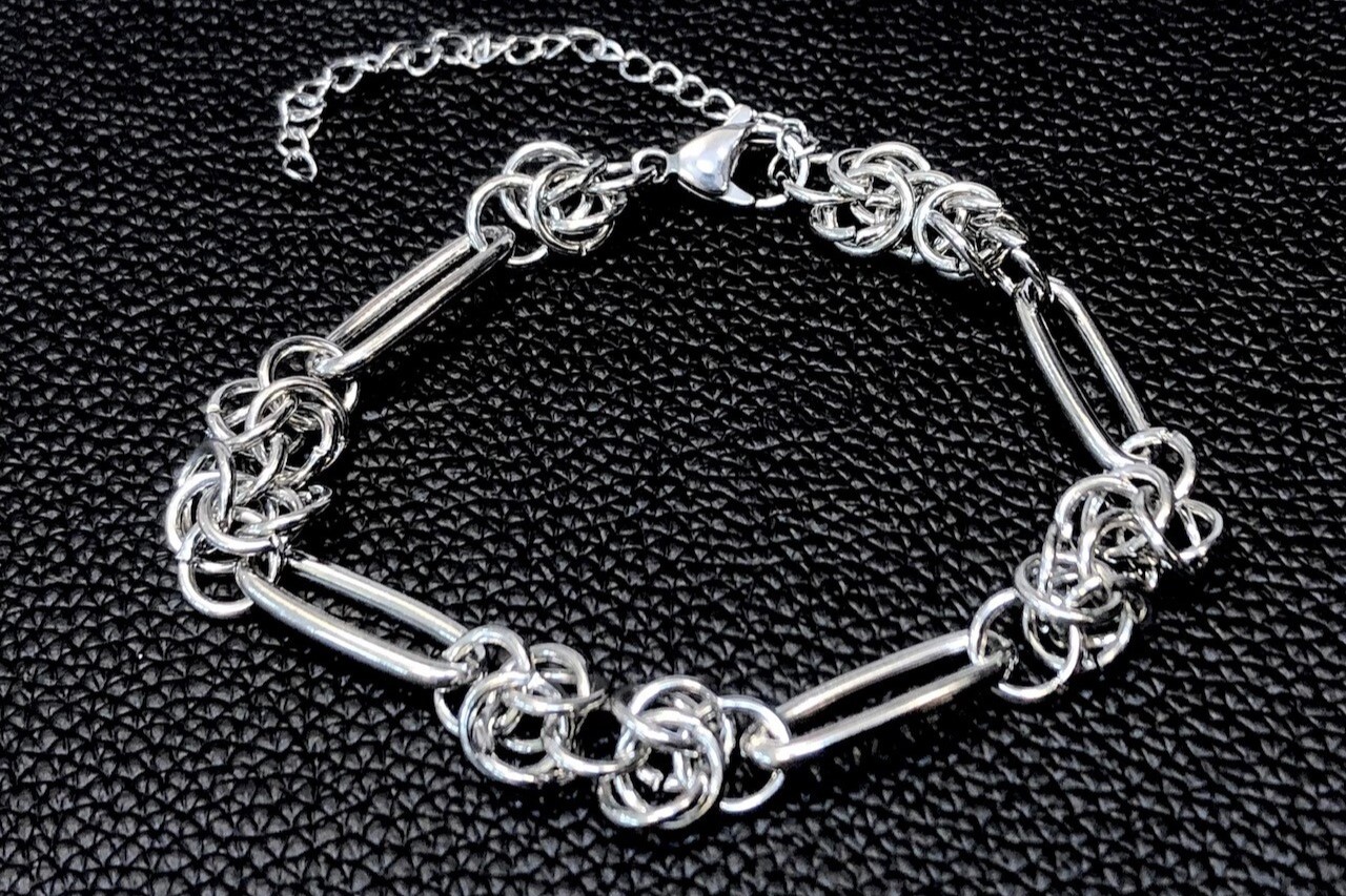 リング＆楕円 チェーンブレスレット