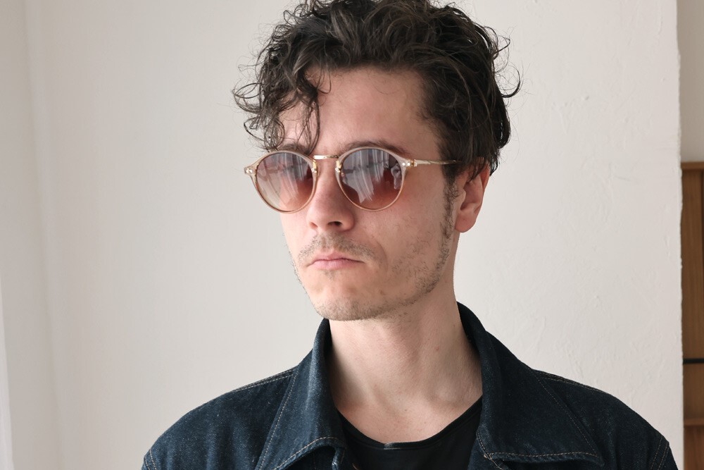 ボストン メタルフレーム サングラス