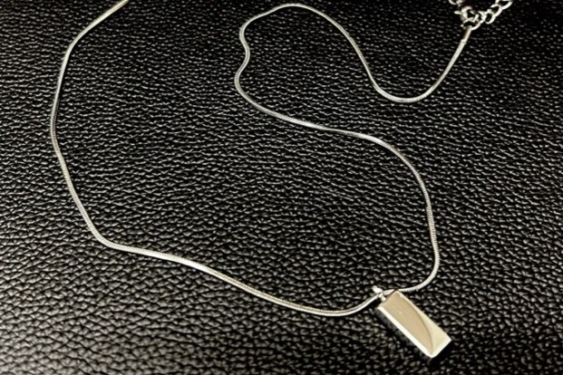 シンプルバートップ オメガチェーンネックレス