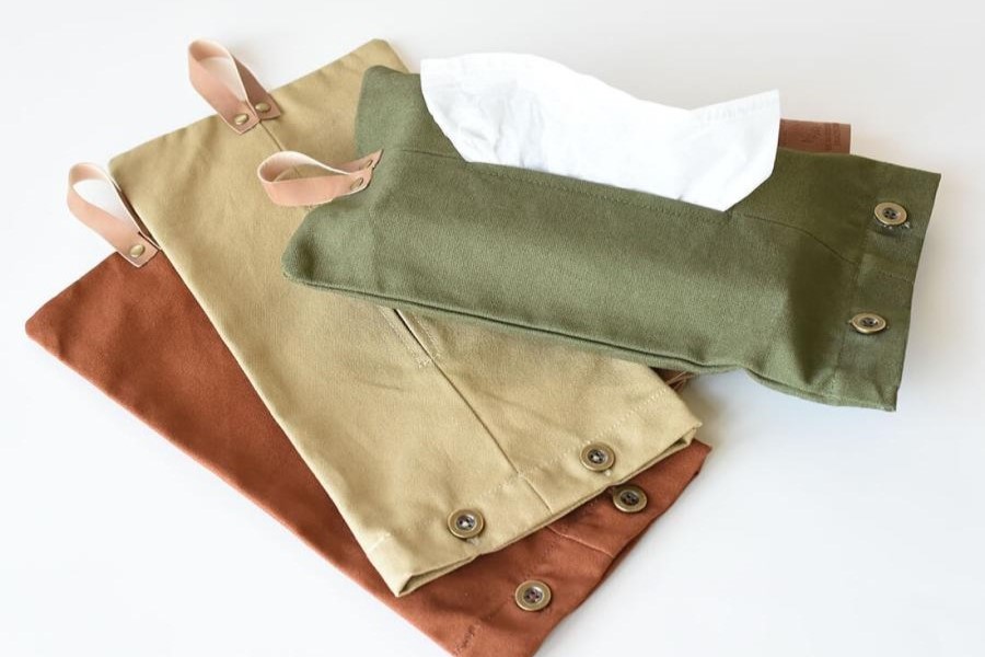 キャンバスワークティッシュカバー 