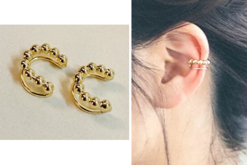 ビーズイヤーカフ