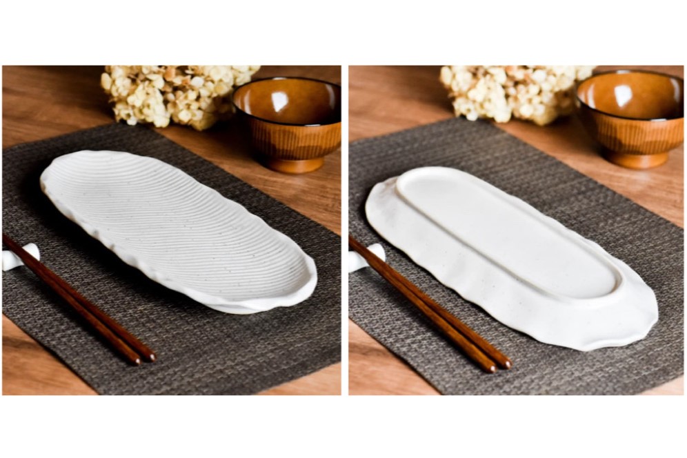 シンプルモダン サンマ皿　日本製　美濃焼