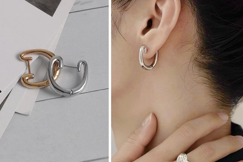 U型デザインピアス