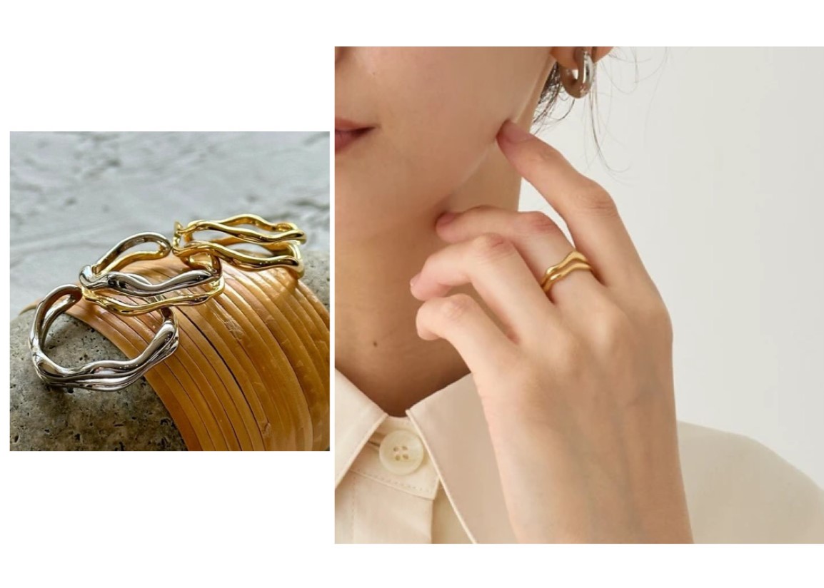 シルバーゴールドミックスリング