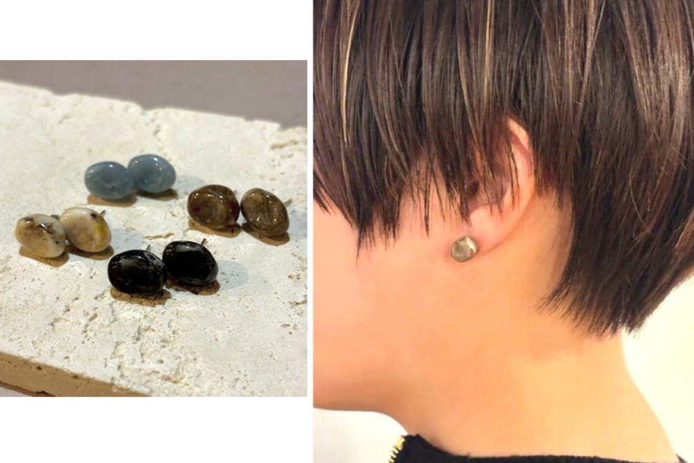  カラーピアス ビーンズ