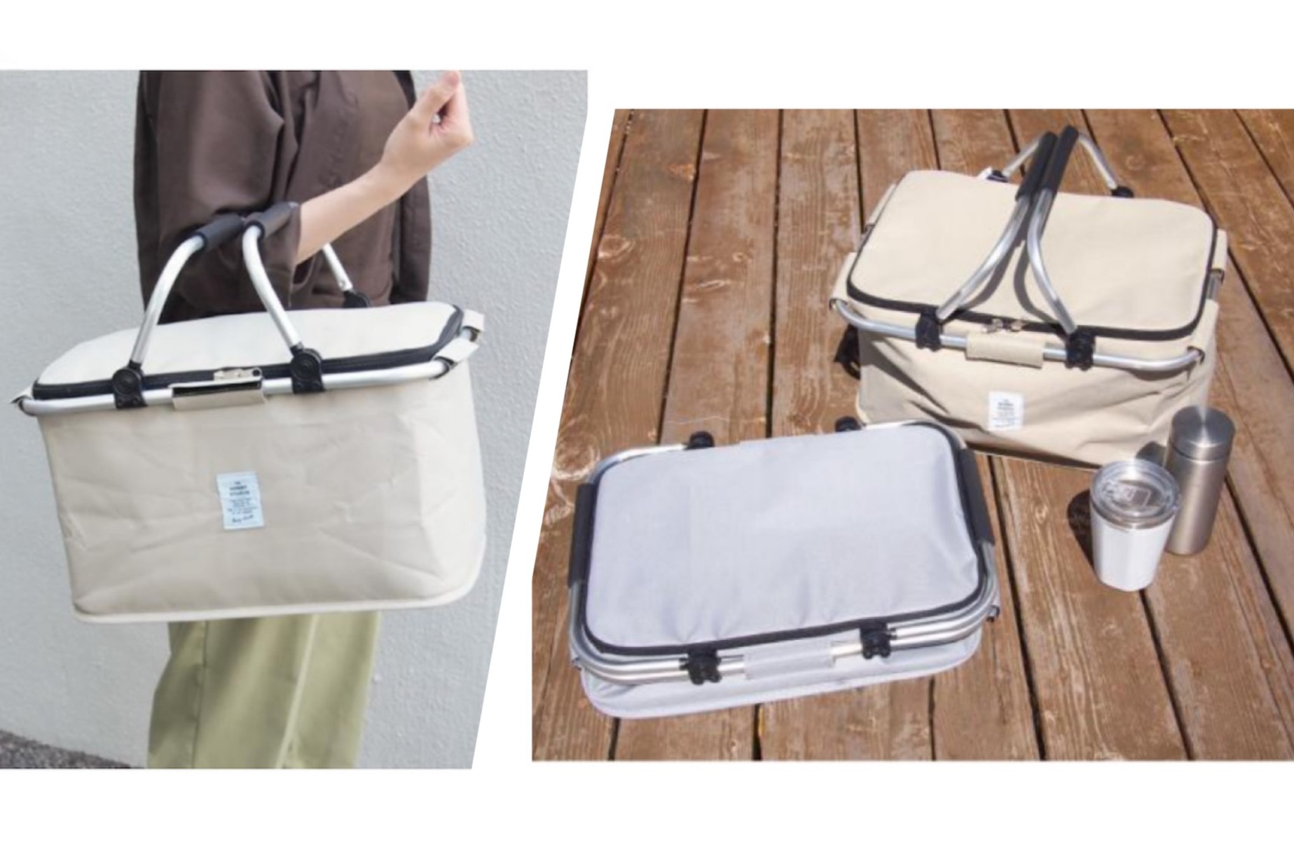 アルミ持ち手保冷バッグ　クーラーバッグ