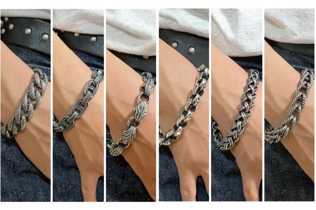 ステンレスデザインブレスレット