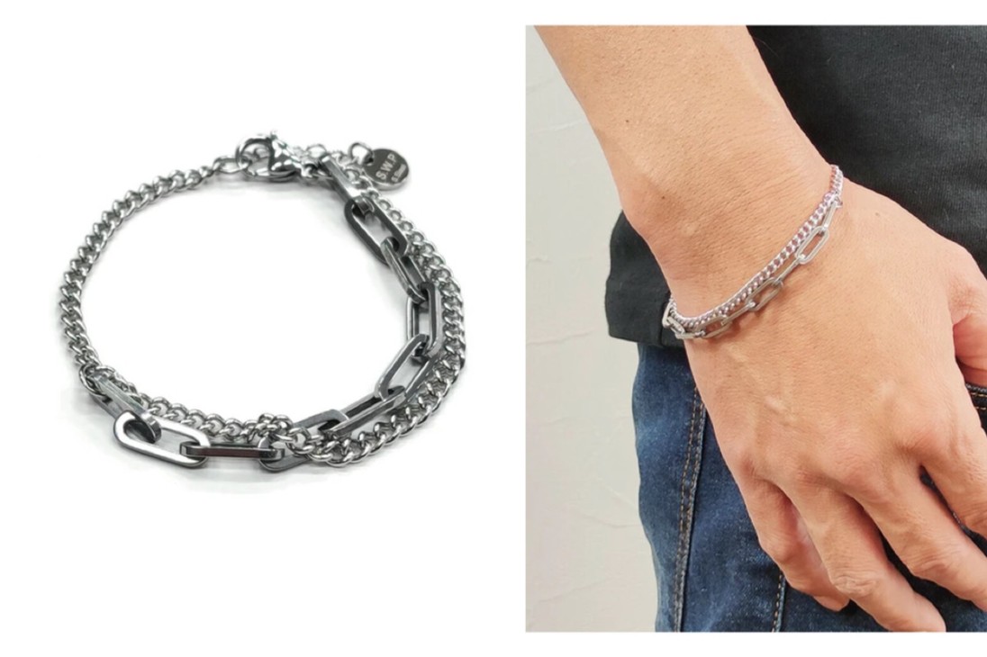 オーバルチェーン2連ブレスレット