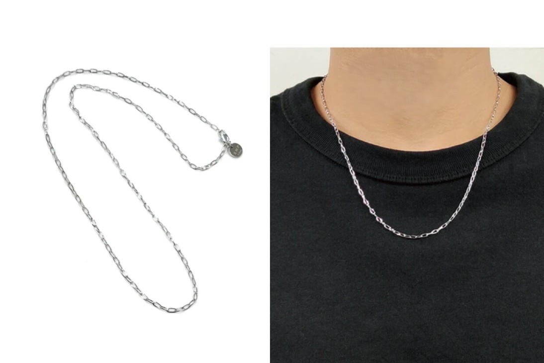 オーバルチェーンネックレス