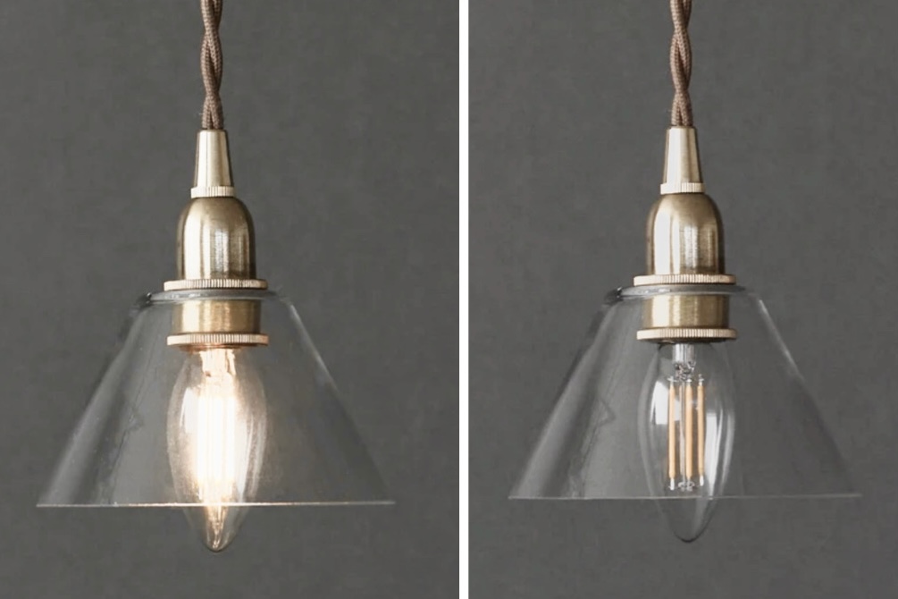 ミニガラスシェード コニック クリア