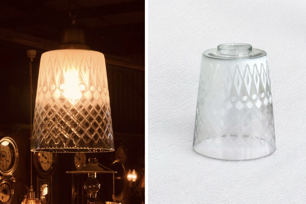 ガラスシェードペンダントランプ
